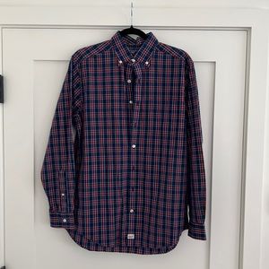 Vineyard Vines Poinsettia Plaid Slim Murray Shirt, Medium - Gently Used
